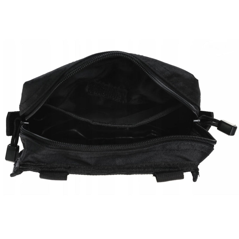 Pochette de ceinture tactique MIL-TEC avec fixation Molle et fermeture à glissière, sac utilitaire noir