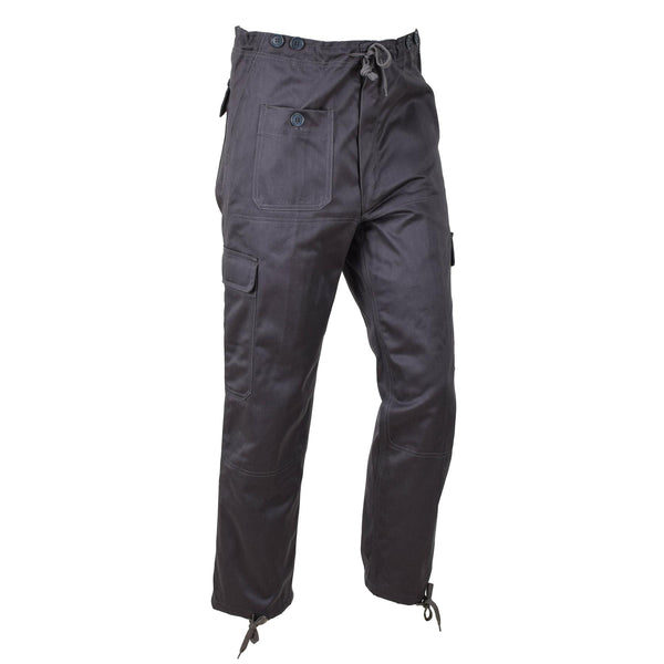Pantalon de travail gris authentique de l'armée danoise M71, taille réglable, pantalon vintage NEUF