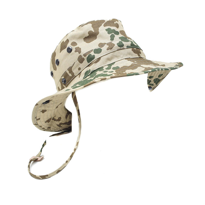 Chapeau de camping original de l'armée allemande avec camouflage tropical boonie, casquette d'extérieur pour la chasse et le camping, NEUF