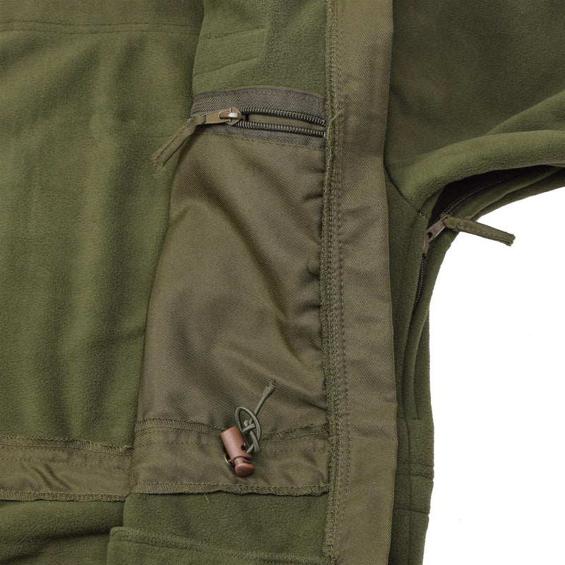Veste polaire de style militaire autrichienne de marque Blochl, col montant, fermeture éclair intégrale, respirante