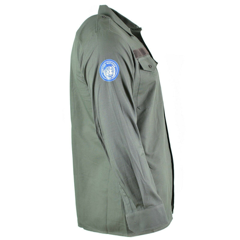 Véritable chemise de l'armée autrichienne OD olive Militaire combat manches longues tropique BDU NEUF