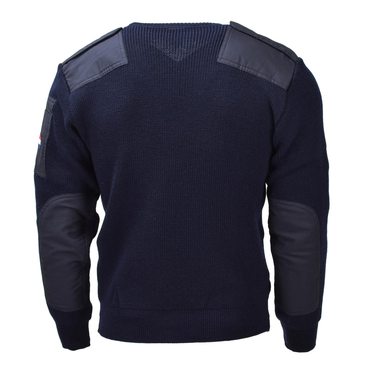 Original pull bleu militaire néerlandais pull en laine bodywarmer manches longues NOUVEAU
