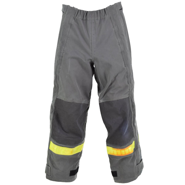 Pantalon de protection allemand gris authentique, salopette et bretelles en aramide résistant à la chaleur