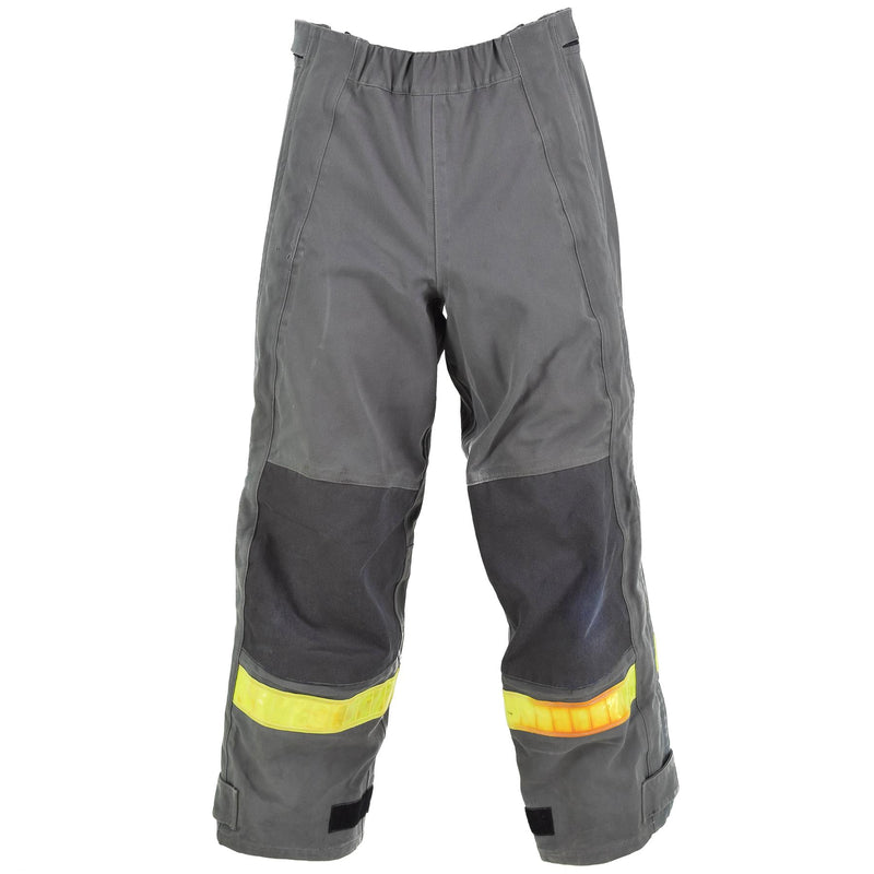 Pantalon de protection allemand gris authentique, salopette et bretelles en aramide résistant à la chaleur