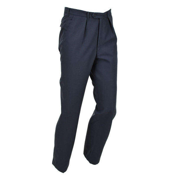 Pantalon bleu de l'armée suédoise d'origine, pantalon classique formel, uniforme avec fermeture éclair, NEUF