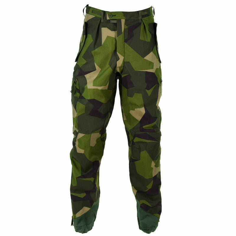 Pantalon de combat de campagne original de l'armée suédoise M90 ​​avec camouflage éclaté NEUF