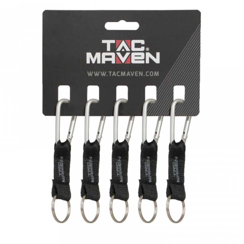 Pentagone Tactique 5mm Mousquetons En Aluminium Clips 5 Pack Camping En Plein Air Porte-clés