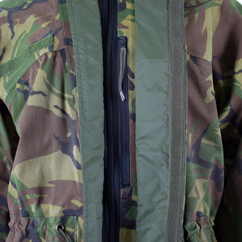 Véritable veste de combat de l'armée néerlandaise DPM goretex imperméable camouflage surplus parka
