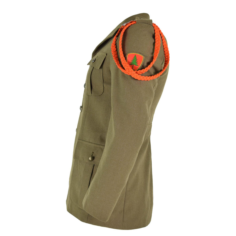 Veste d'uniforme de parade marron originale de l'armée italienne en laine