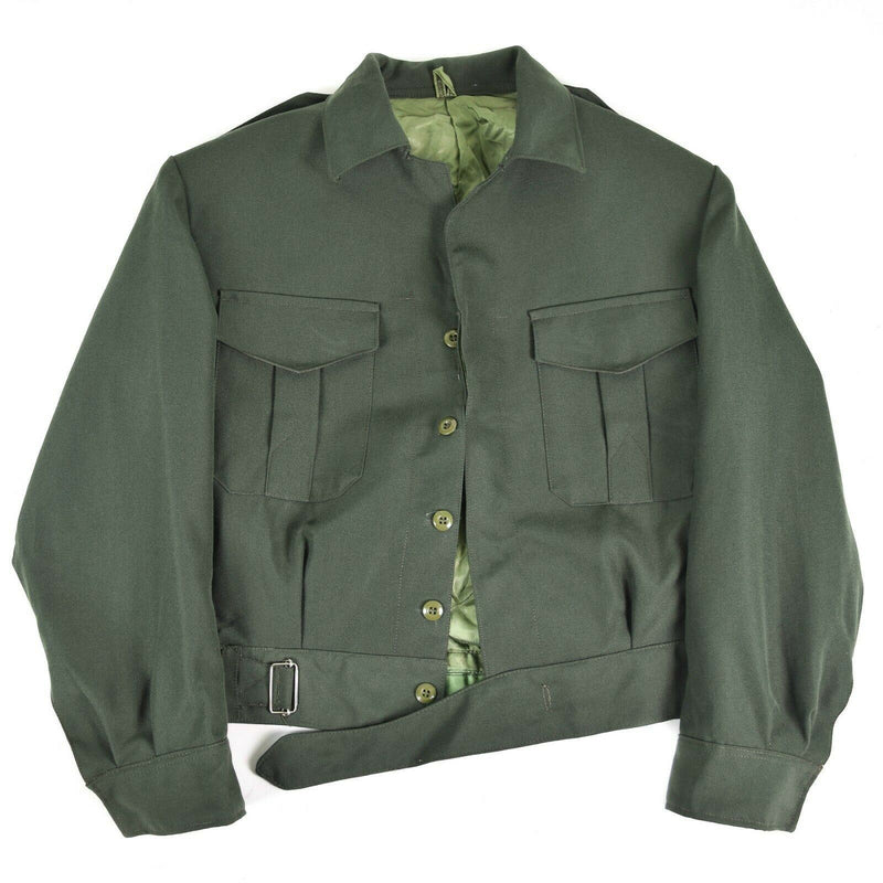 Veste de campagne originale de l'armée grecque en gabardine de laine blaze Grèce militaire NEUF