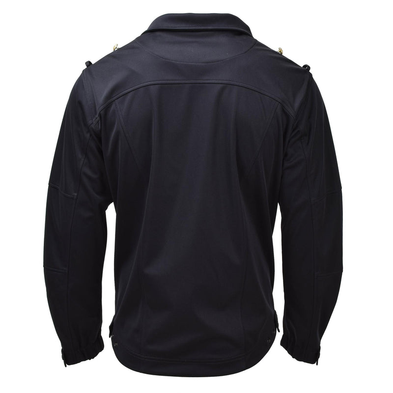 Veste de combat originale de l'armée allemande à fermeture éclair noire softshell col haut NEUF