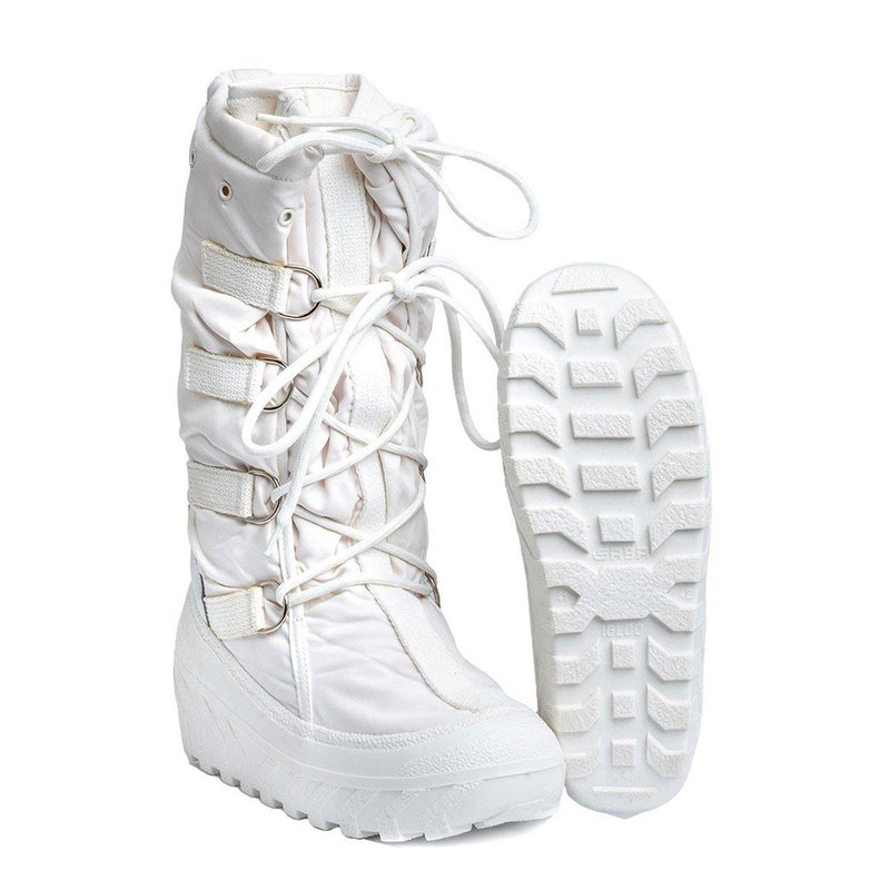 Bottes de neige militaires italiennes authentiques, lacets chauffants à rétention de chaleur, blanches, NEUF