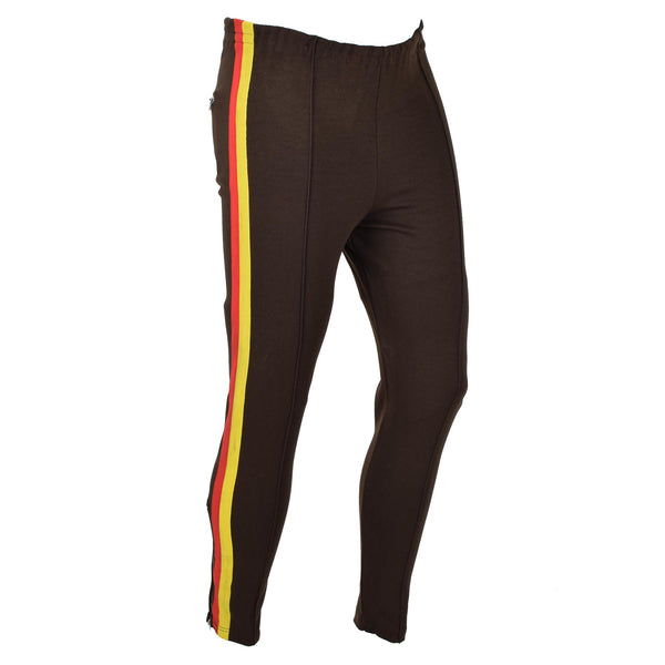 Pantalon de survêtement de sport marron d'origine de l'armée allemande NVA, pantalon d'entraînement de sport