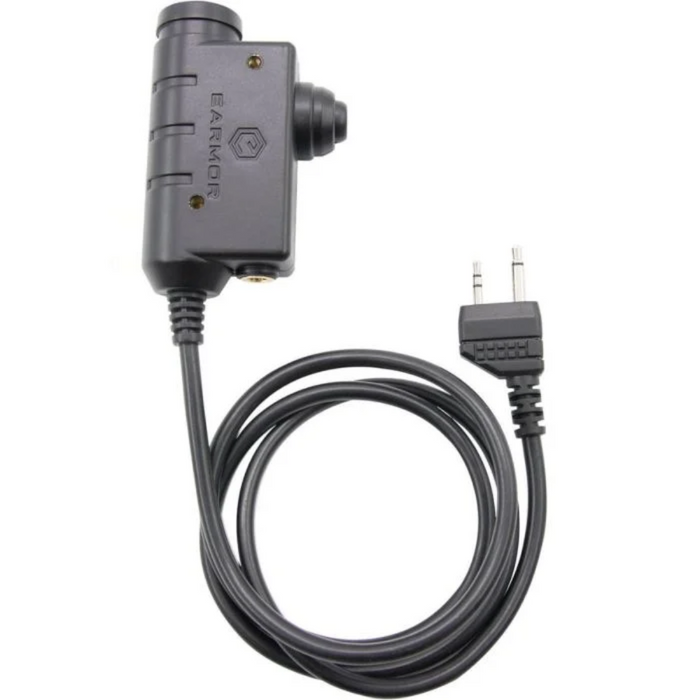 Earmor M51-MID Adaptateur PTT Casque radio Midland Équipement tactique filaire Noir