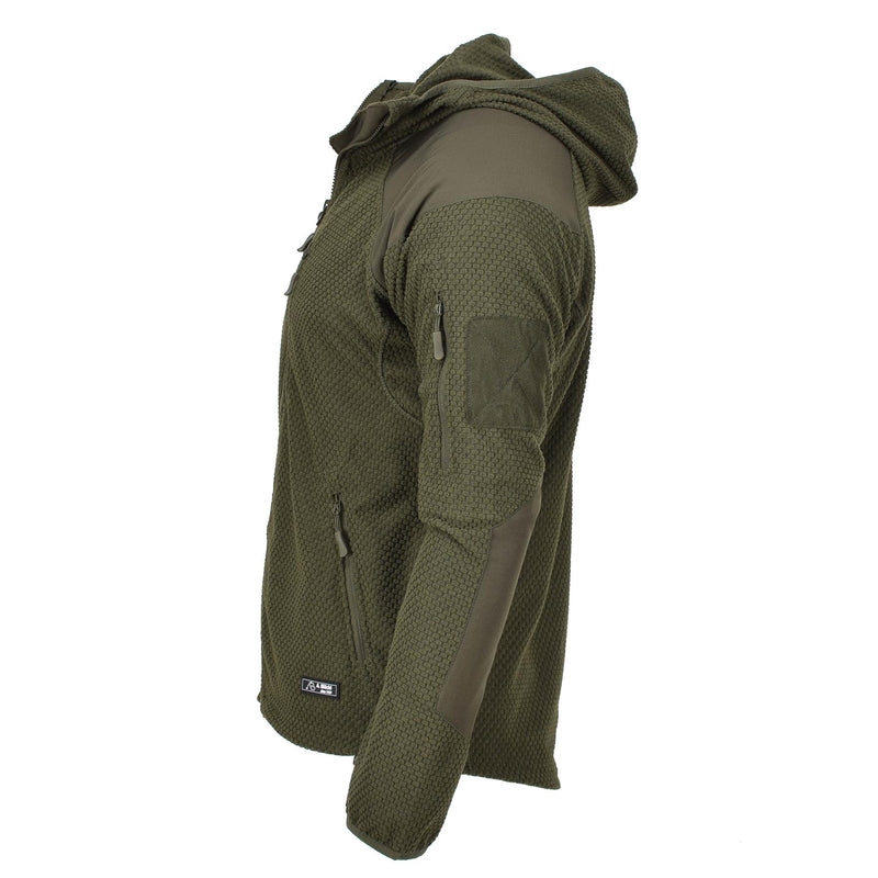 Veste thermique polaire style militaire de marque Blochl à capuche renforcée olive NEUF