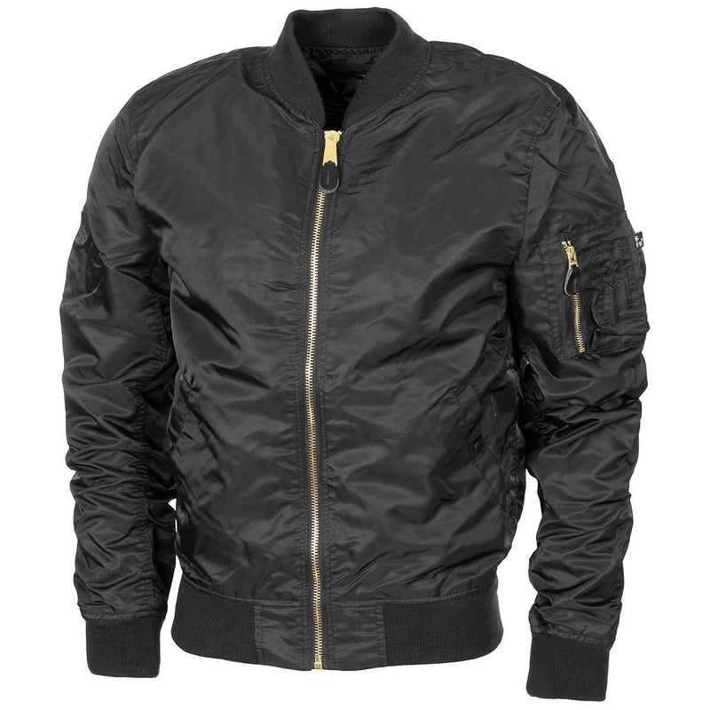 Veste de style militaire américain uniforme d'équipage des forces aériennes bombardier MA1 coupe-vent noir NEUF