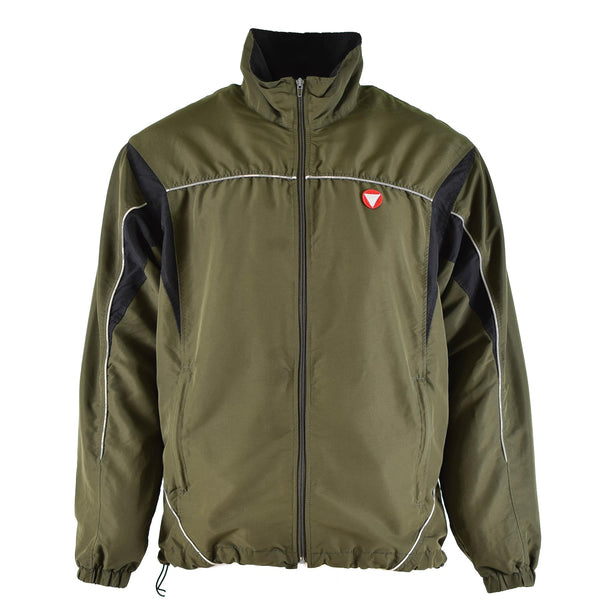 Veste de survêtement d'entraînement authentique de l'armée autrichienne Sports Vintage OD Green