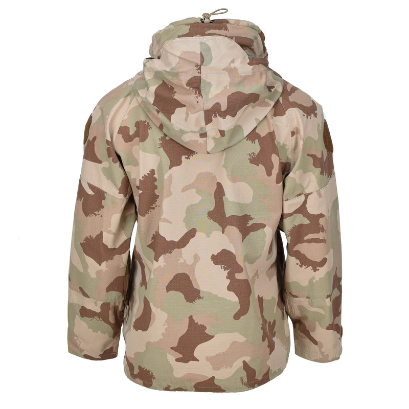 Veste de pluie originale de l'armée hongroise, camouflage de combat, imperméable, à capuche, pour le désert
