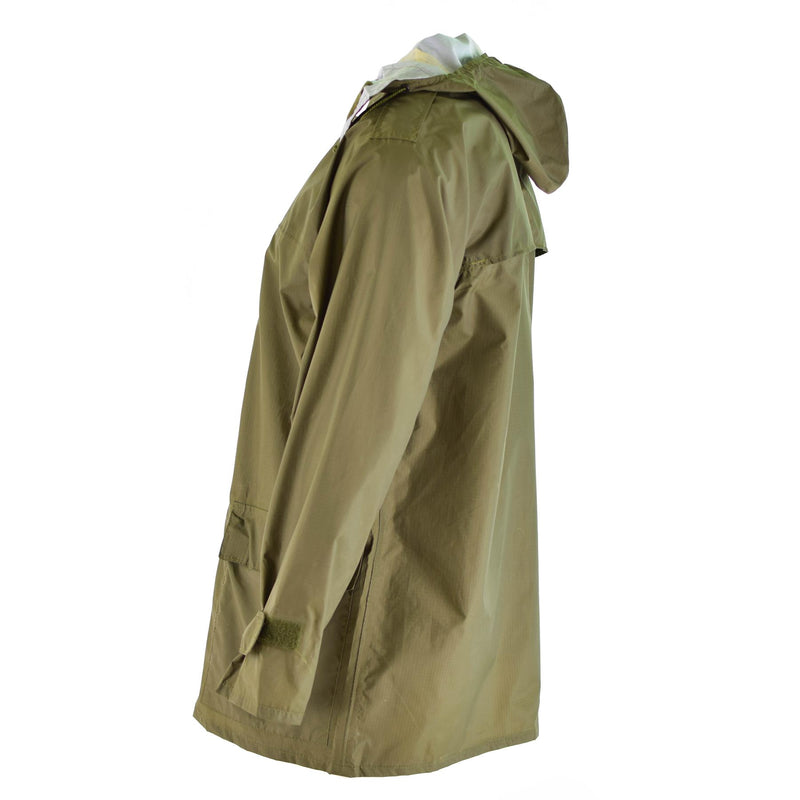 Veste imperméable à capuche de l'armée danoise authentique pour temps humide Danemark