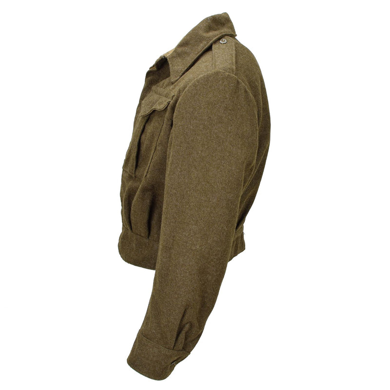 Veste originale de l'armée grecque Eisenhower Ike en laine olive vintage militaire de campagne