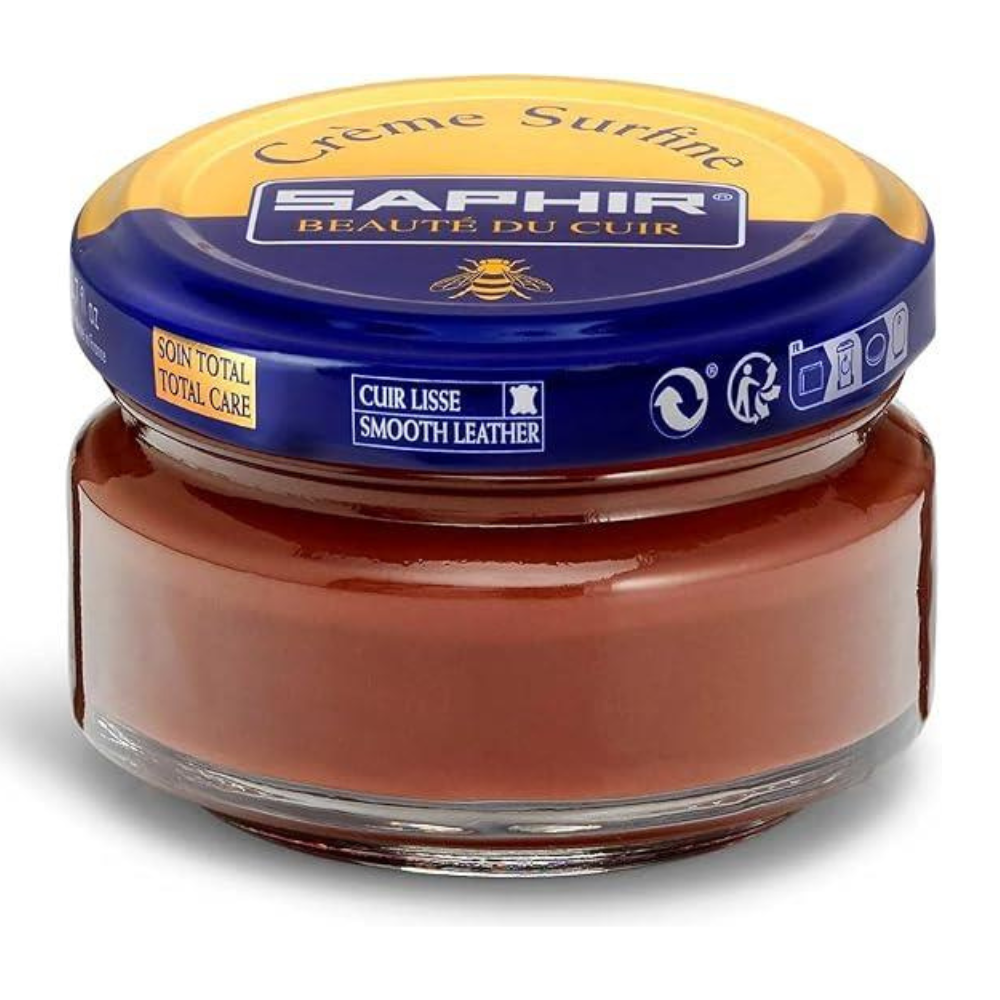 Saphir Crème Surfine Crème d'Entretien Cuir Cuir Lisse 50 ml Marron