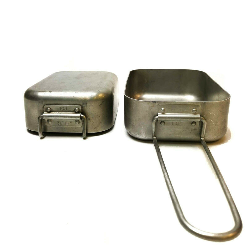 Gamelles en aluminium originales de l'armée néerlandaise Kit de cuisine Cuisinière Équipement militaire Bushcraft