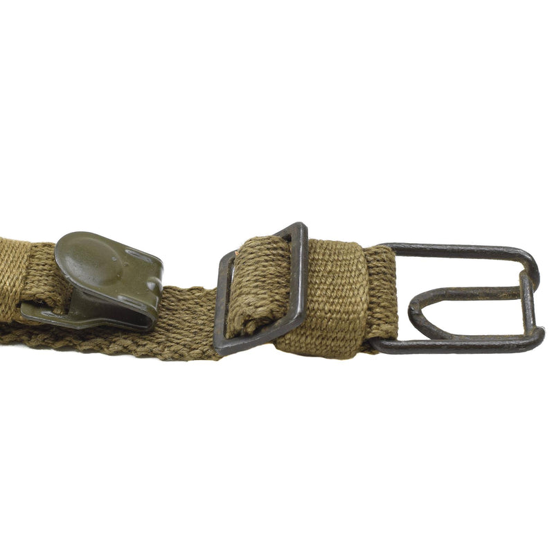 Harnais d'épaule original de l'armée tchèque en toile et cuir avec bretelles en Y