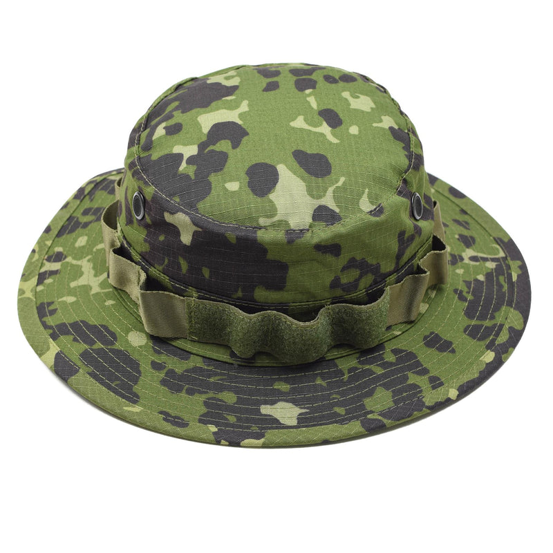 Chapeau Boonie de style armée danoise de marque TACGEAR M84 camouflage ripstop trous d'aération bord large