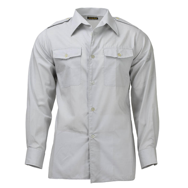 Chemises classiques originales de l'armée autrichienne, uniforme léger à manches longues, gris, NEUF