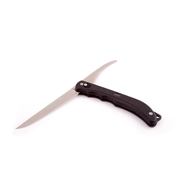 Couteau à fileter DUO de marque EKA ouvre-intestin de marin en acier 59 HRC manche en caoutchouc gaine