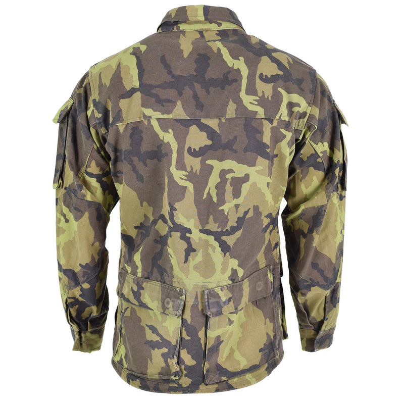 Veste de campagne originale des troupes de l'armée tchèque, parka à motif camouflage à feuilles, surplus militaire