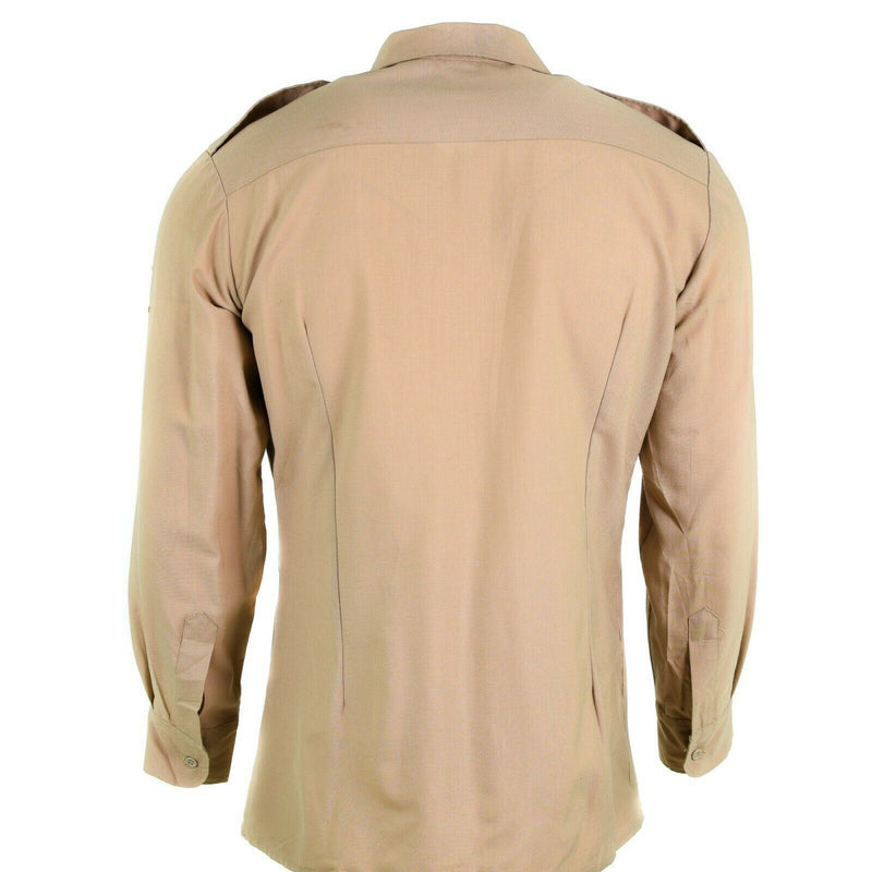 Véritable chemise de l'armée française fatigue dead stock chino kaki militaire poly laine NEUF
