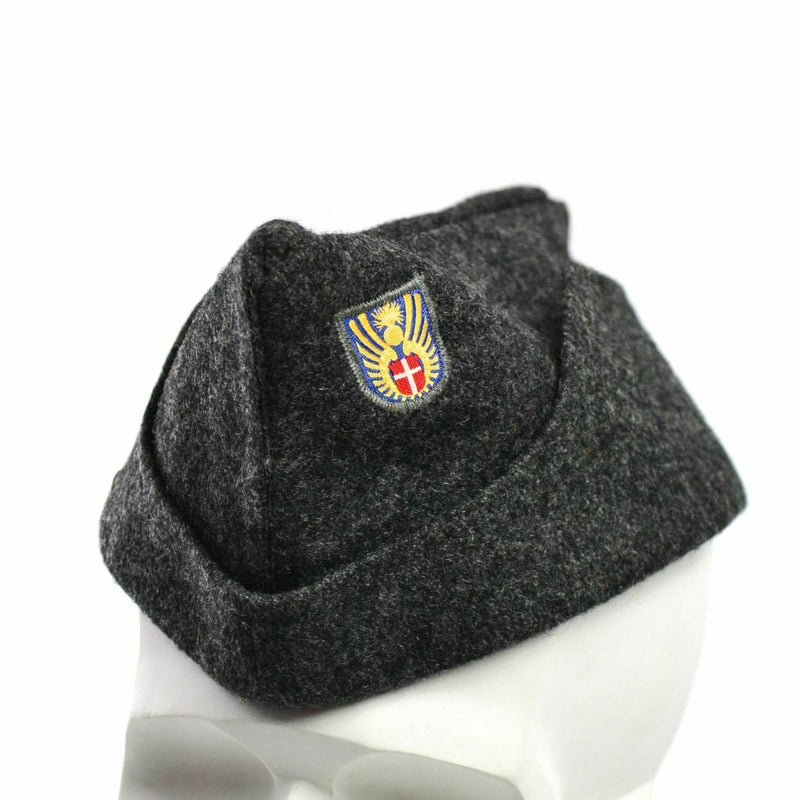 Casquette de combat militaire en laine de l'armée danoise authentique, chapeau des années 1950