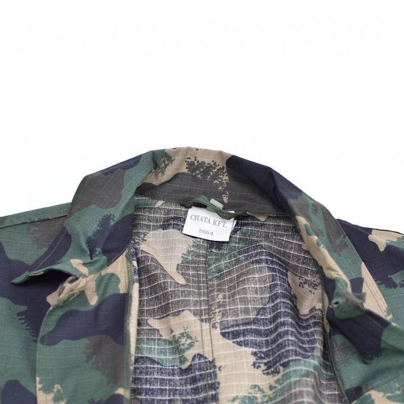 Véritable chemise de l'armée hongroise m90 camouflage 4 couleurs à manches longues militaire NEUF