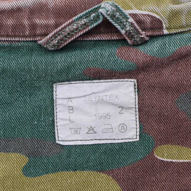 Veste de camouflage originale belge militaire M56 puzzle troupes de combat sur le terrain armée