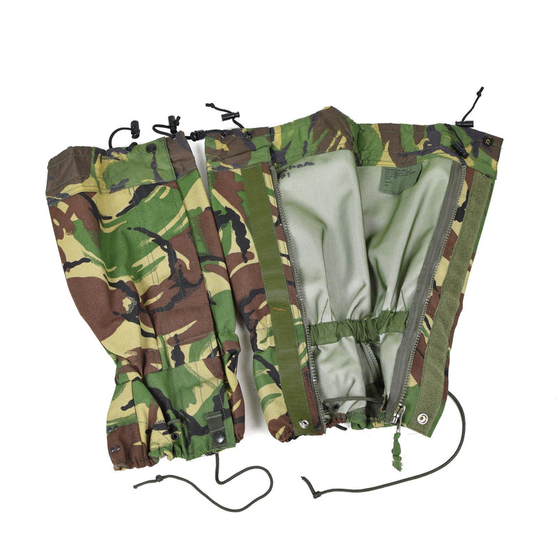 Guêtres de camouflage originales de l'armée britannique DPM imperméables taille STANDART