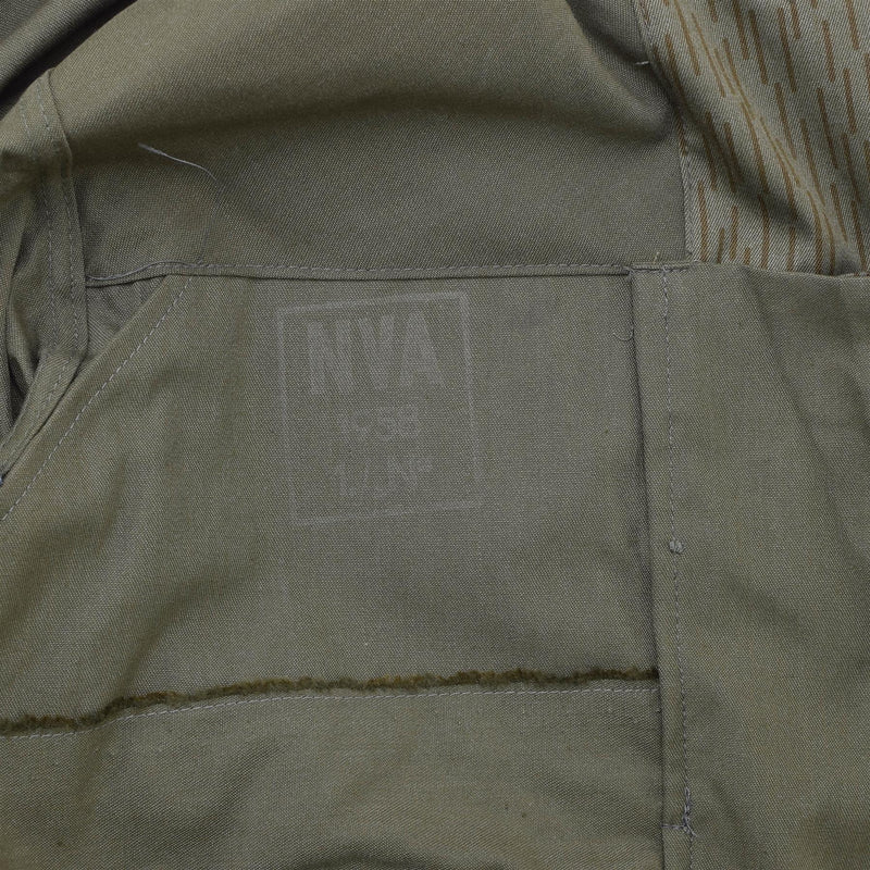 Veste de camouflage militaire allemande NVA strichtarn originale uniforme de combat vintage