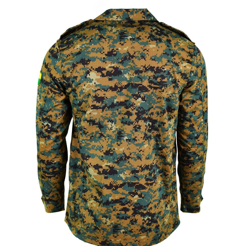 Véritable veste militaire de l'armée de Guinée-Bissau RipStop Digital Savana Camo NEUF