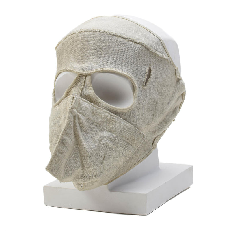 Masque facial militaire néerlandais original résistant aux flammes en aramide pour temps froid, blanc
