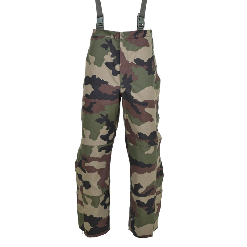 Pantalon de pluie authentique de l'armée française, combinaison imperméable trilaminée avec bretelles NEUF