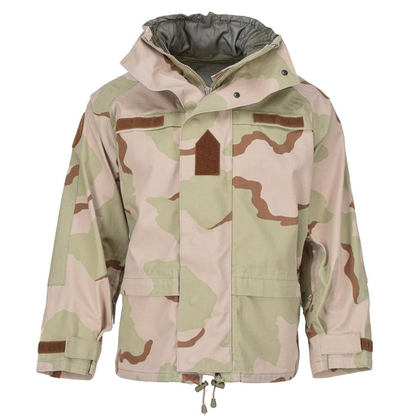 Veste de pluie originale de l'armée hongroise, camouflage de combat, imperméable, à capuche, pour le désert