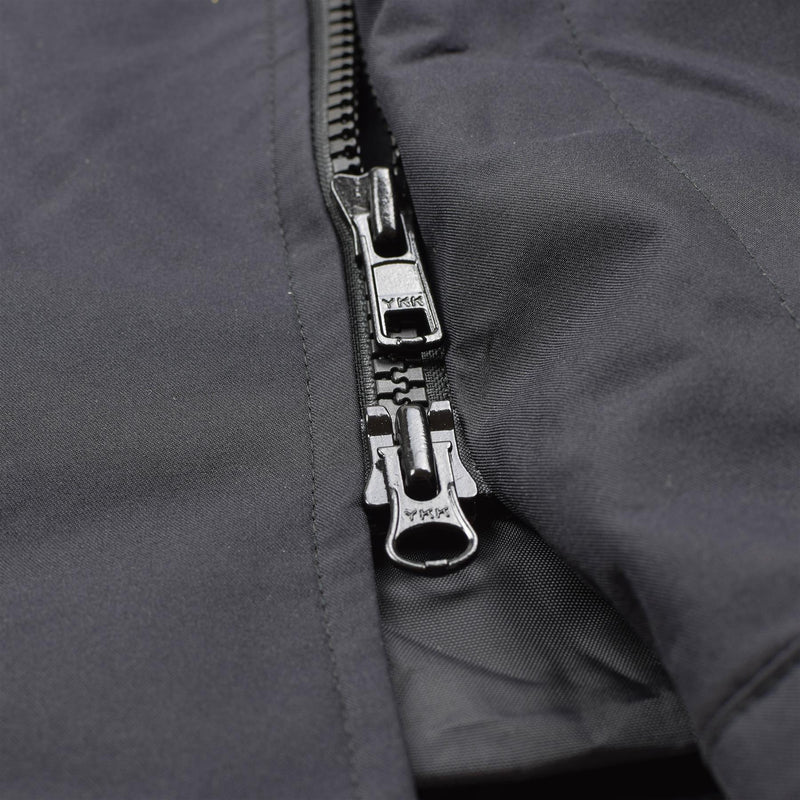 Veste de pluie militaire britannique originale Manteau imperméable doublé noir solide de police