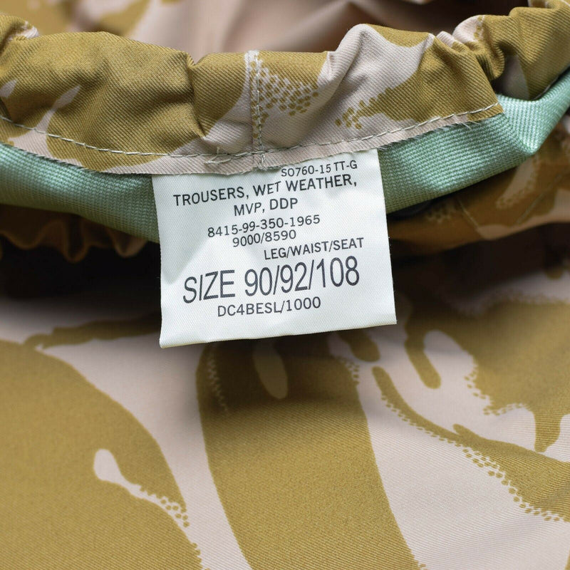 Véritable pantalon de combat de l'armée britannique Pantalon militaire du désert imperméable en goretex