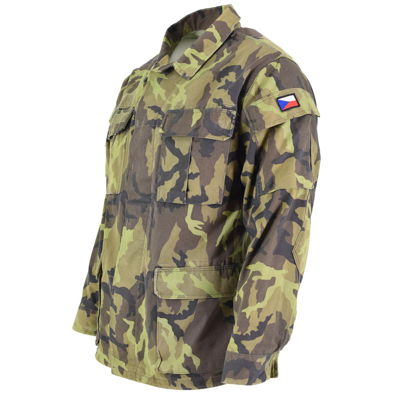 Veste de campagne originale des troupes de l'armée tchèque, parka à motif camouflage à feuilles, surplus militaire