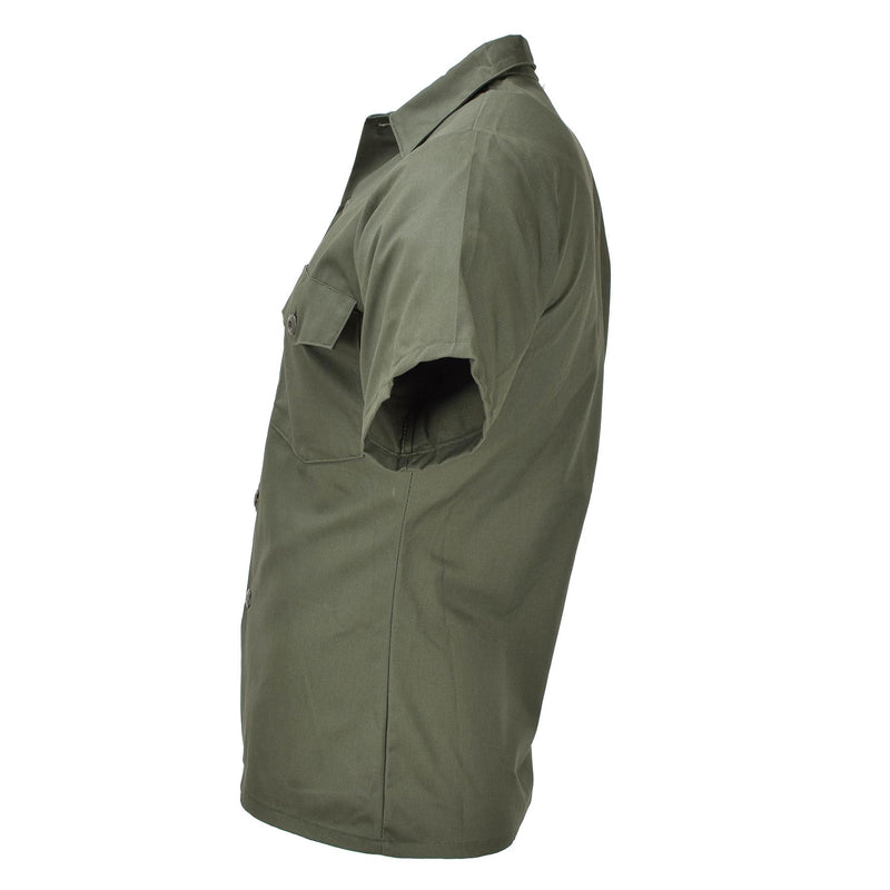 Chemises tactiques de campagne militaires américaines originales olive à manches courtes fatigue de l'armée NEUF