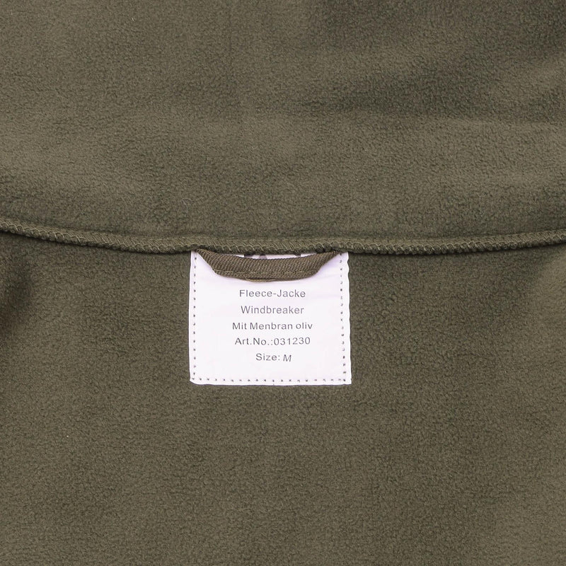 Veste polaire de style militaire autrichienne de marque Blochl, col montant, fermeture éclair intégrale, respirante