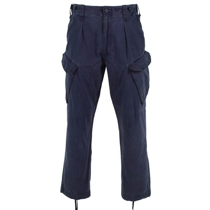 Pantalon cargo militaire britannique original Pantalon de travail Royal Navy Couleur bleue