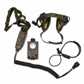 Casque de communication d'aviation Amplivox militaire britannique original, ensemble vintage