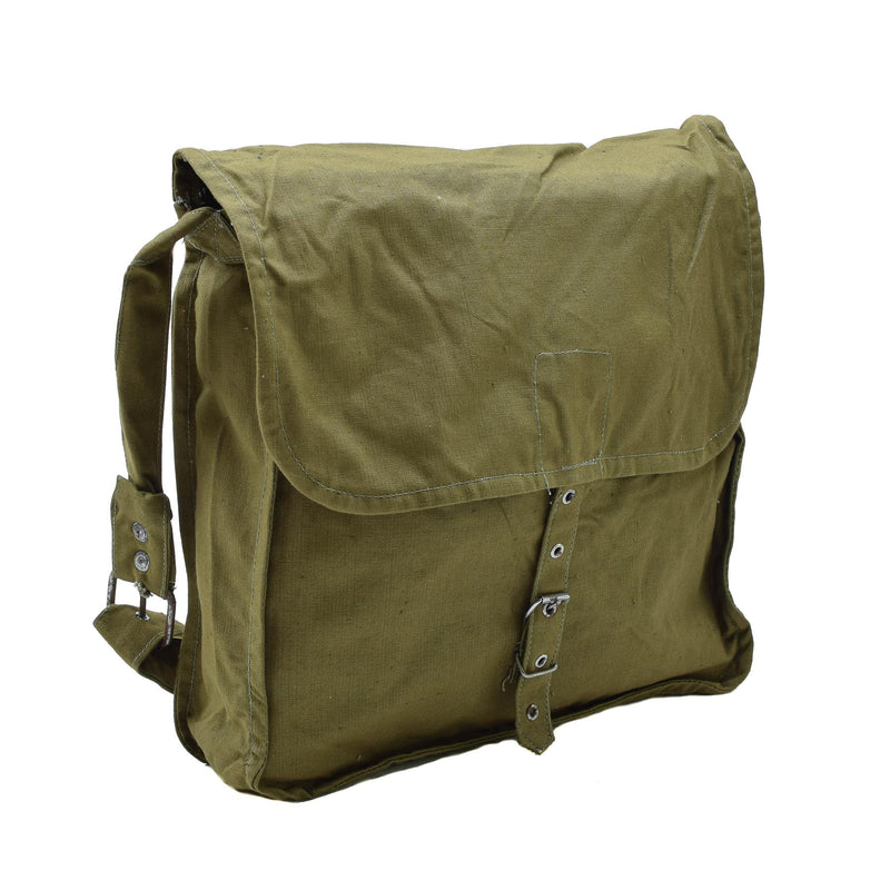 Sac à bandoulière militaire bulgare d'origine olive avec bandoulière réglable pour voyage en plein air