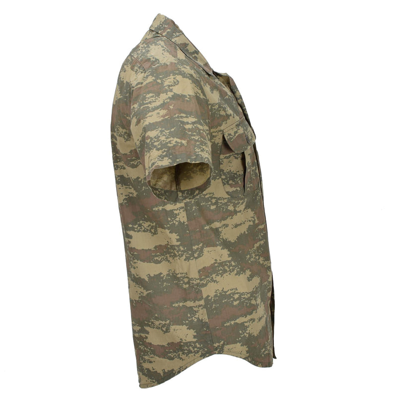 Chemises de campagne originales de l'armée turque, camouflage ripstop durable, manches courtes, tactique